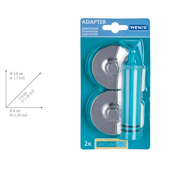 Wenko Vacuum-Loc adattatore ventosa cromo