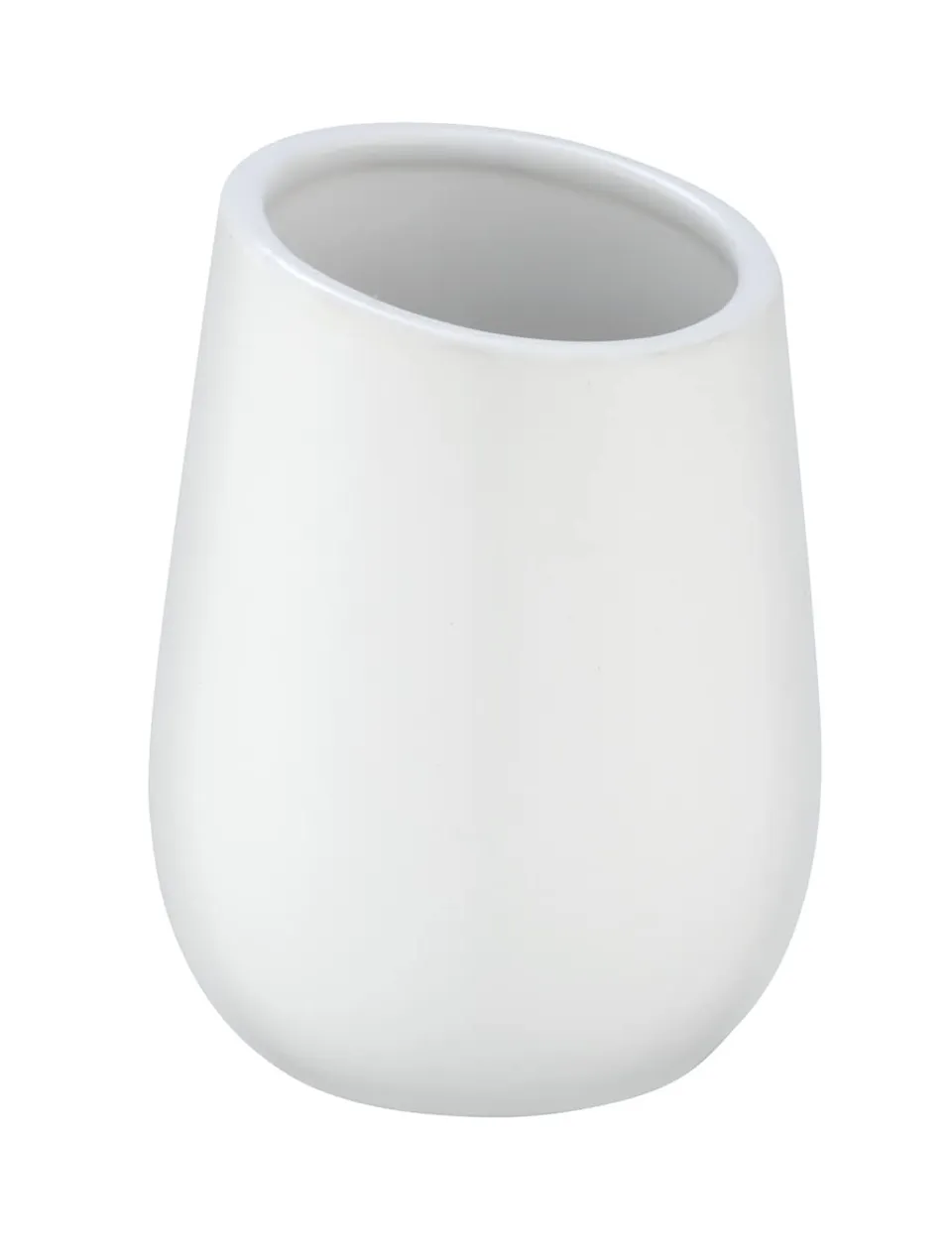 WENKO Badi bicchiere portaspazzolini ceramica bianco