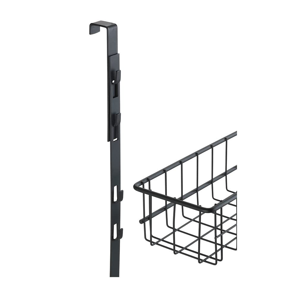 Wenko Scaffale Sopraporta 39x75 Nero Metallo 2 Cestelli