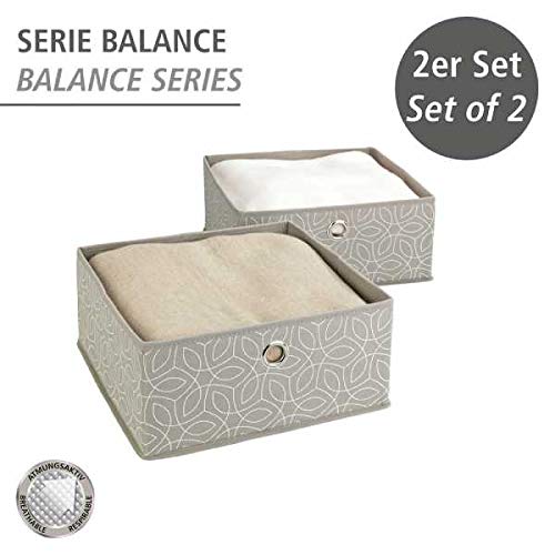 Wenko Balance Organizer Cassetti 2 Pezzi TNT Tortora 28x28 cm