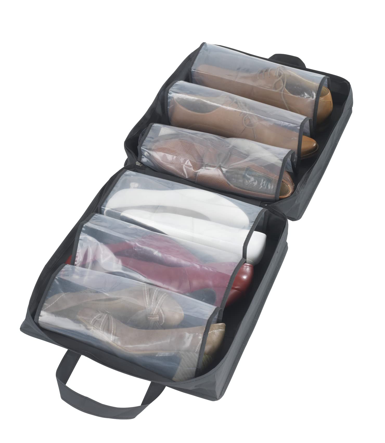 WENKO Deep Black custodia portascarpe 3 paia nero PEVA