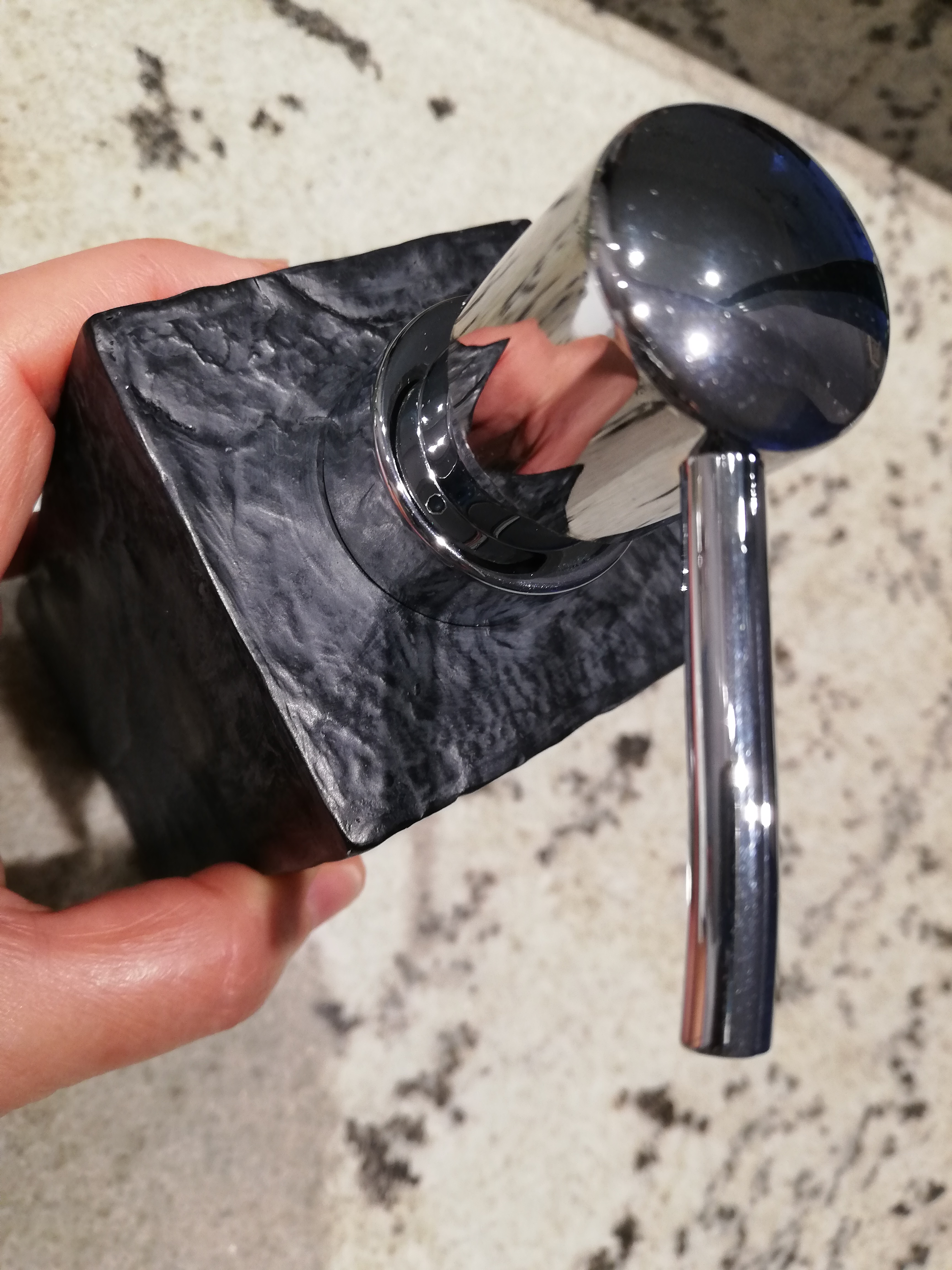 Wenko Slate Rock dispenser sapone 250 ml antracite effetto ardesia