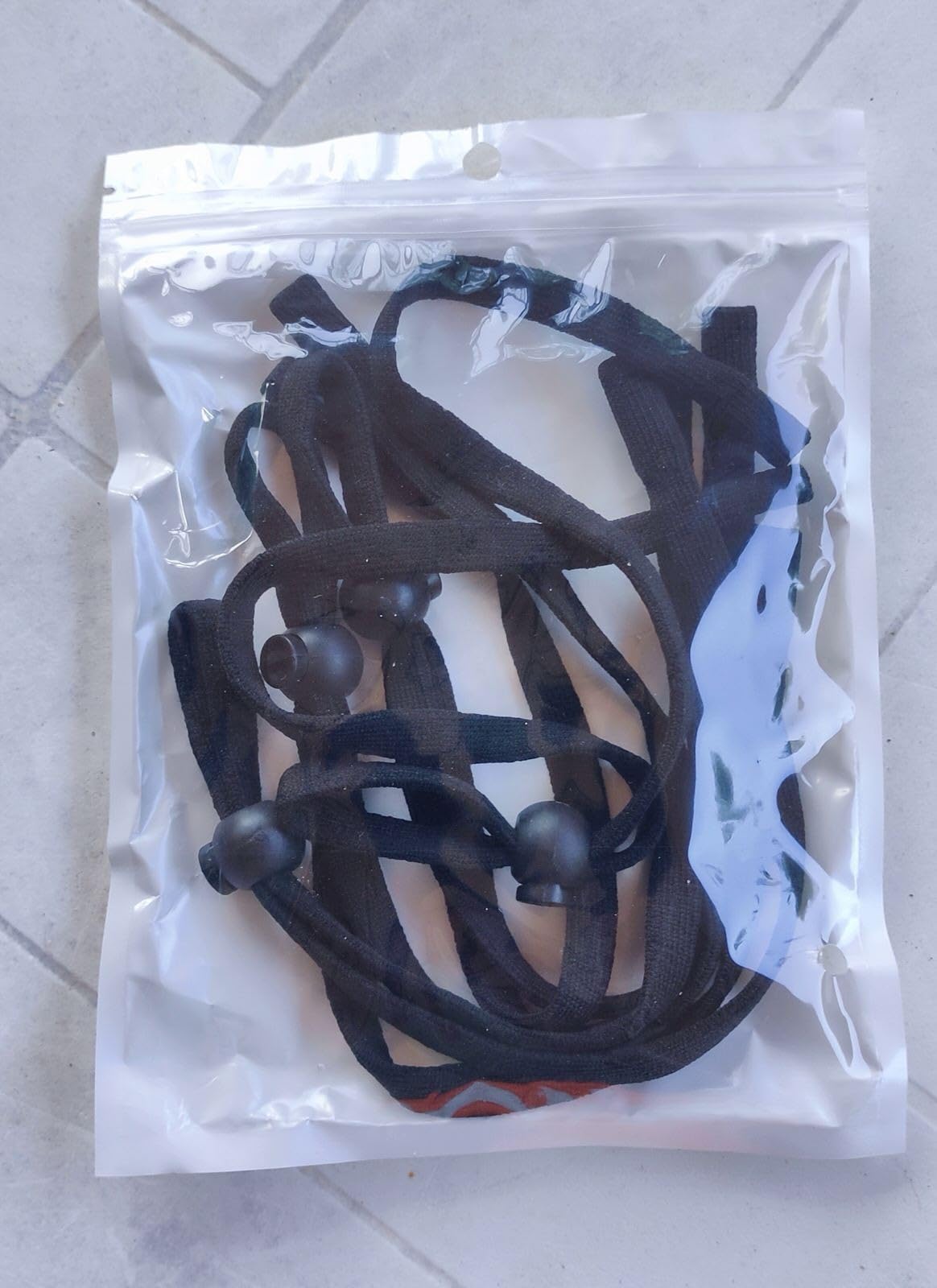 Quelcc cordino occhiali sportivi nero regolabile 5 pezzi