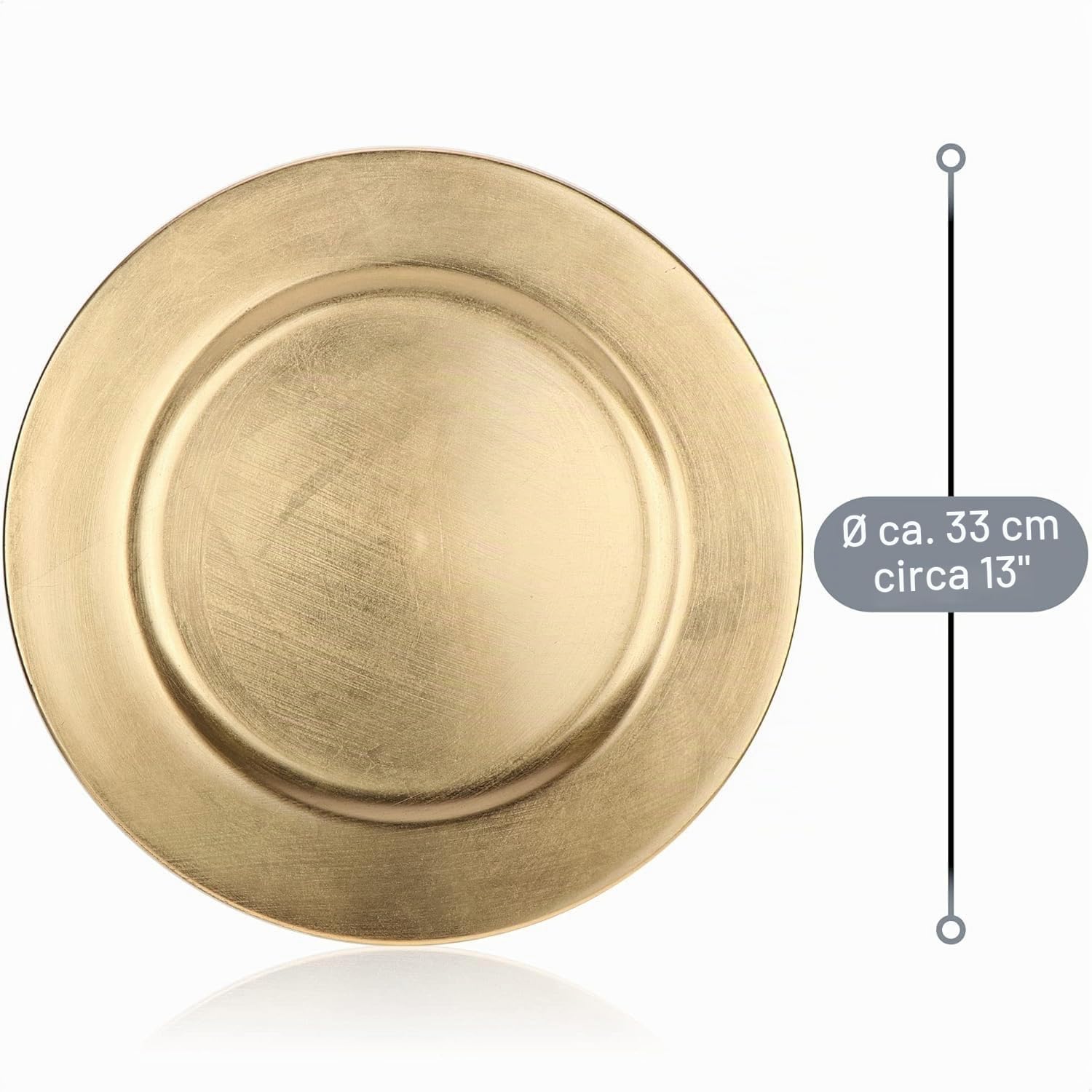Cecaro Group Sottopiatti Oro 33 cm Sottopiatti 6 Pezzi Eleganti