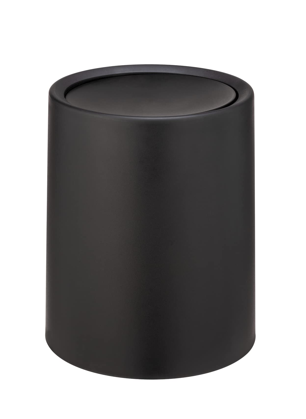Wenko Atri pattumiera bagno 6 L nero con coperchio